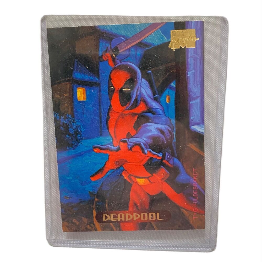 1994 Marvel Masterpieces Collectible Base Card Deadpool #28 Fleer